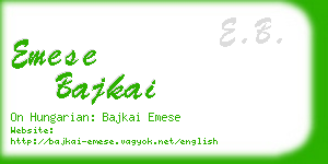 emese bajkai business card